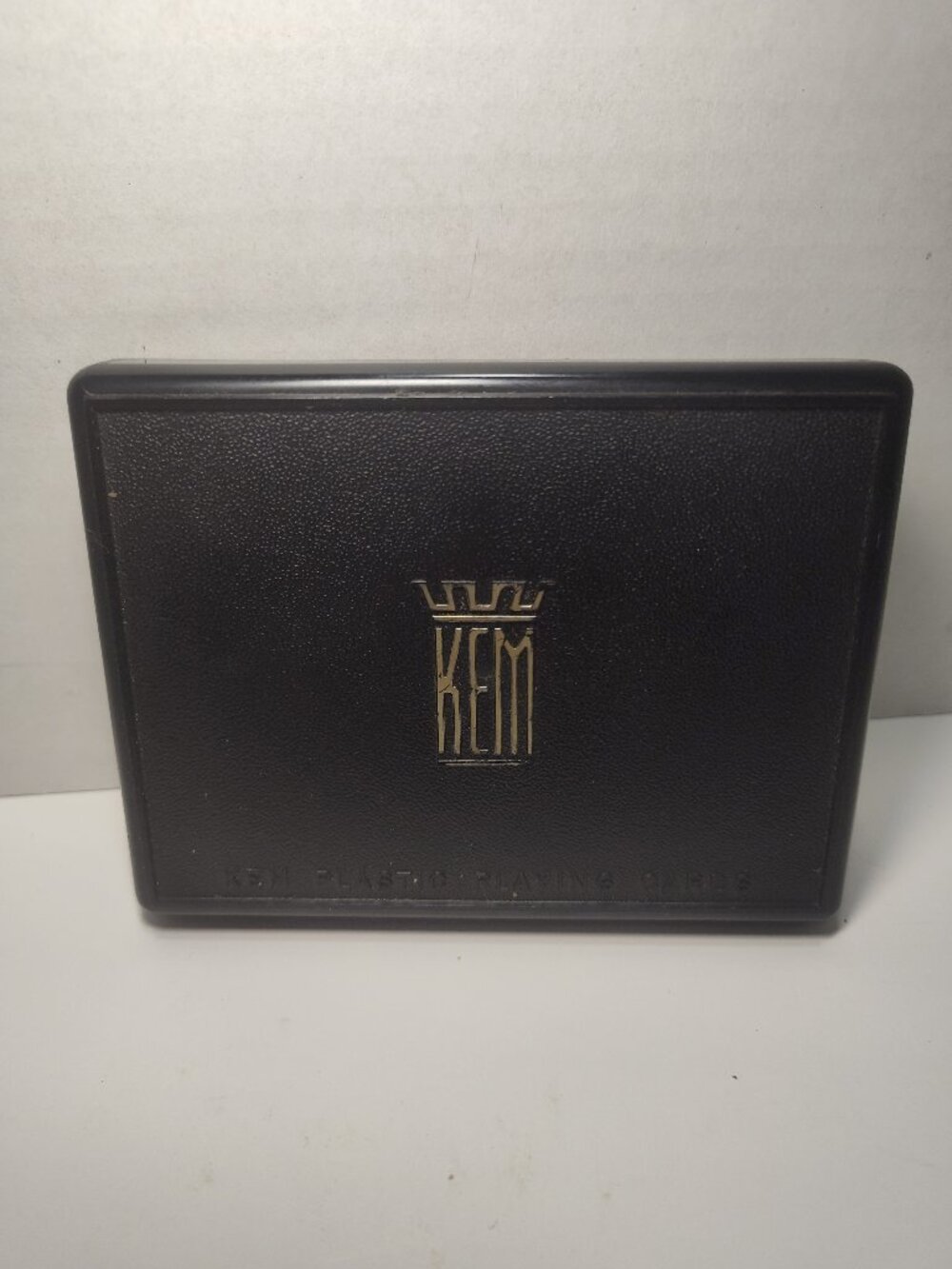 Vintage KEM Plastic Playing Cards 2 Deck Set Stroehmann Sunbeam Bread Case